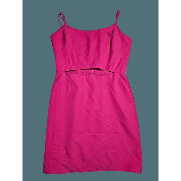 WAYF Pink Sleeveless Cutout Mini Dress Adjustable Straps Women Size M - Picture 9 of 9
